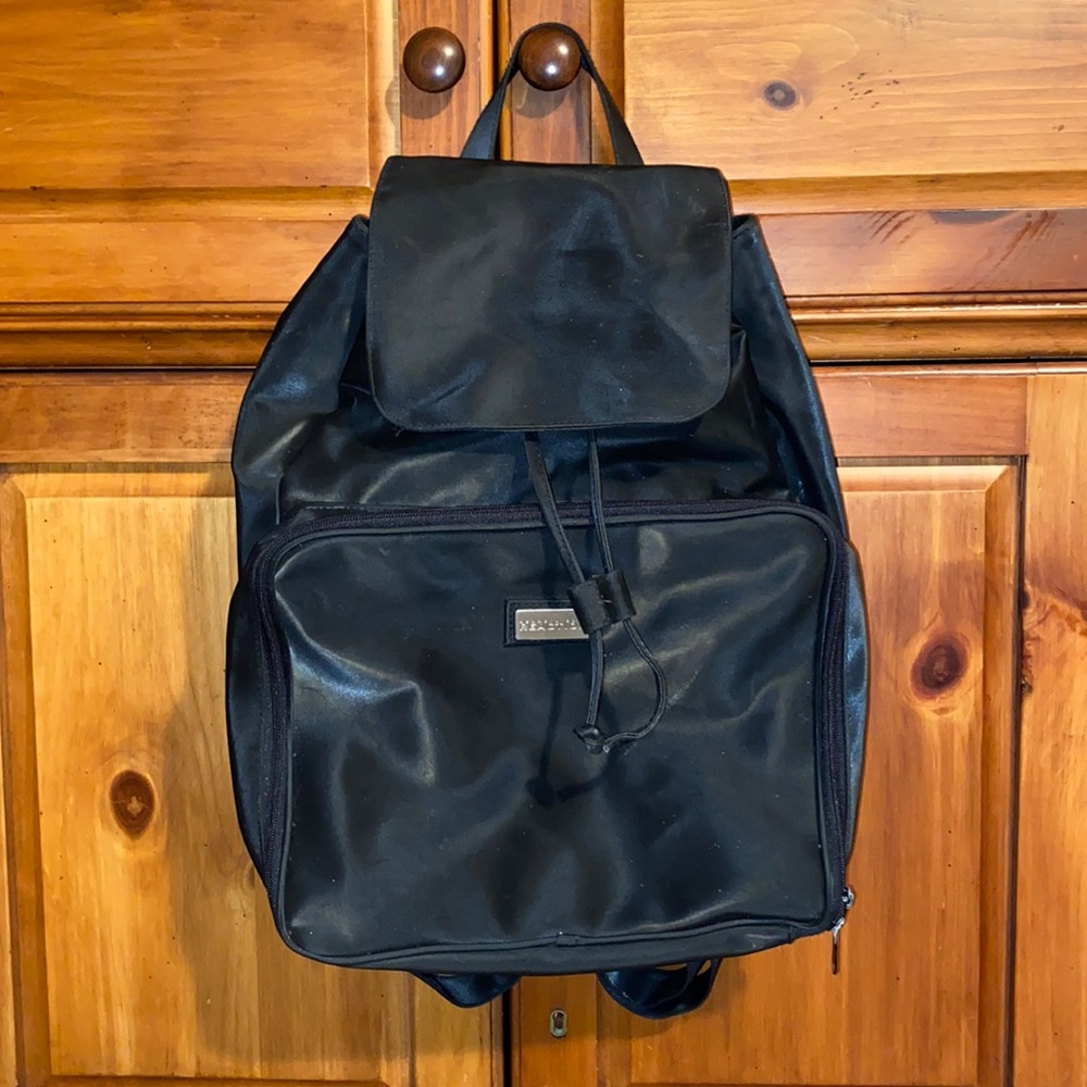 Kenneth Cole Reaction Nylon Vegan Halter Style Black Backpack